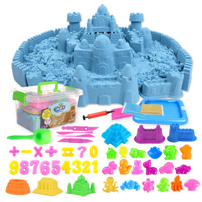 

Pei Pei Le (PEIPEILE) Caisha children's handmade toys DIY clay sand every household toys 8 kg blue