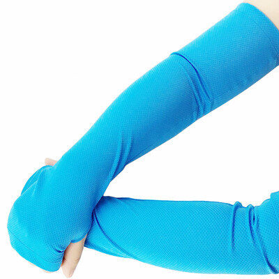 

Liang Jian ice silk sun sets cuff sports car driving men&women arm sleeve sleeve gloves 1 on the sky blue