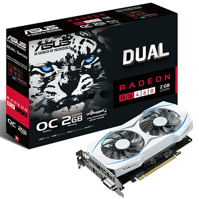 

Видеокарты ASUS DUAL-RX460-O2G 2G / 7000MHz 128-бит GDDR5 PCI-E3.0
