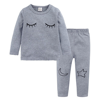 

Toddler Baby Boy Girl Kids Clothes Long Sleeve O-neck Print Tops T-shirt Pants Pajama Sleepwear 2Pcs Set Kids Clothes
