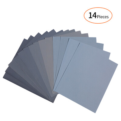 

LANHU 800 to 3000 Assorted Grit DryWet Sandpaper for Wood Furniture Finishing Metal Sanding&Automotive Polishing 911 Inch 14