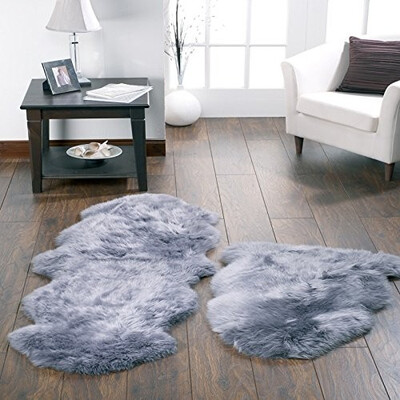 

Genuine Sheepskin Rug Real Sheepskin Blanket IvoryWhite Natural Fur Single Pelt2ft x 3ft