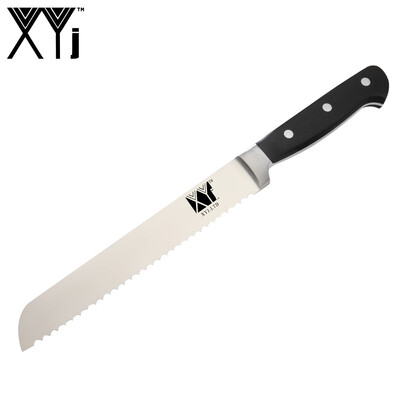 

8 inch Serrated Bread Kitchen Knife Stainless Steel Blade Non Slip Handle Cooking Knife XYj Food-Grade 8" Stainless Steel Knife