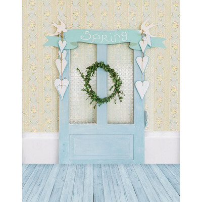 

Spring Door Photo Backdrop 57FT Vinyl Fabric Cloth Digital Printing Photo Background s-2259