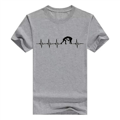 

Wrestling Heartbeat Tops Mens T-Shirts