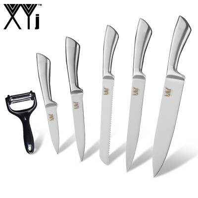 

XYJ 6 PCS Set Kitchen Stainless Steel Knife Peeler Stainless Steel Blade&Handle paring Utility Bread Chef Slicing Knife