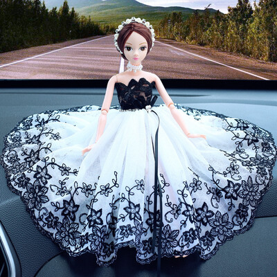 

1Pcs Beautiful Barbie Dolls Sweet decorative doll wedding special handmade Doll car interior display decorations accessories