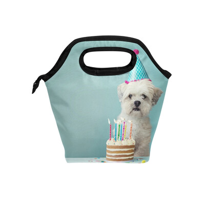 

Lunch Bag Tote Bag Birthday Dog Travel Picnic Organizer Lunch Holder Handbags Lunch Bag Box for Office
