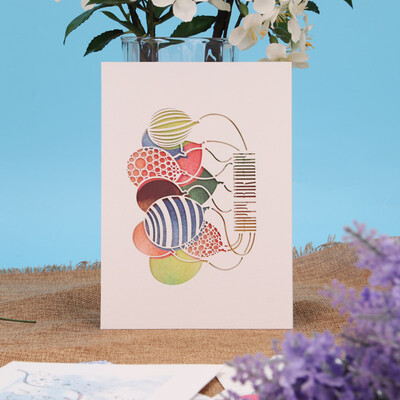 

Extreme space JDKJ creative birthday card postcard Thanksgiving card Tanabata Valentines Day gift to men&women friends confession balloon 5