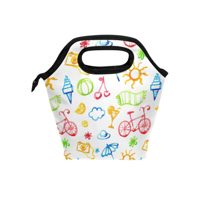 

Lunch Bag Cute Planting Tote Travel Picnic Insulated Handbags Portable Zipper Lunch Bag Box