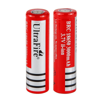 

UltraFire 18650 37V Actual Capacity 3000mAh Rechargeable Flat Lithium-ion Battery 2PCS