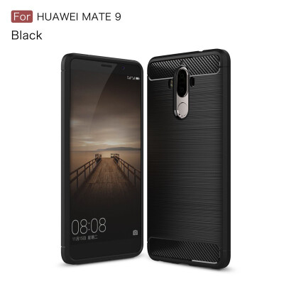 

Fivice Huawei Mate 9 case Luxury brushed carbon fiber TPU soft shell