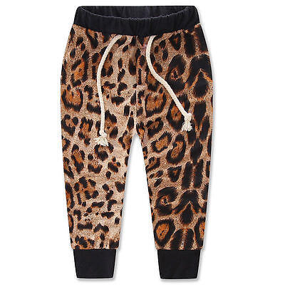 

2PCS Kid Baby Boys Girls Leopard Pullover Hooded Coat Pants Set Clothes Outfit