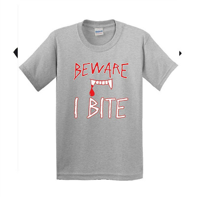 

Beware I Bite Halloween Costume Funny Adult Novelty Adult Halloween T-Shirt