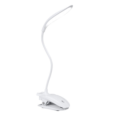 

16 LED Desk Lamp USB Rechargeable Dimmable Lightweight Clip Lamp with Sensitive Touch Button for Bedside Reading Study