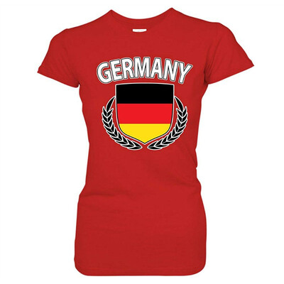 

Germany Flag Creat Olive Wreath Laurel German Pride Juniors T-Shirt