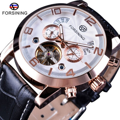 

Relogio Masculino New Men Watches Dress Wrist Mechanical Watches Luxury Top Brand FORSIINING Automatic Flying Tourbillon Watches