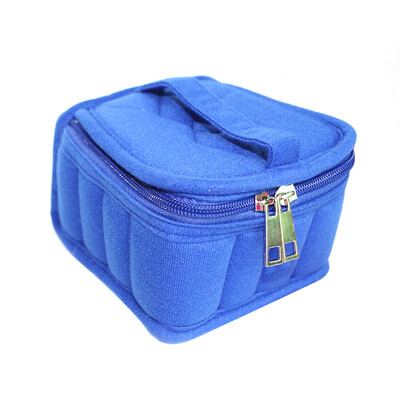 

Fashion Portable Travel Storage Bag Essential Oils Carrying Case Protecting Bag Zipper Closure 16 Bottles Design Velvet Bag
