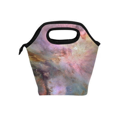 

Lunch Tote Bag Scifi Nebula Travel Picnic Insulated Lunch Handbags Portable Zipper Lunch Bag Box