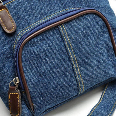 

Women Casual Bags Front Pocket Classic Denim Handbag Shoulder Diagonal bag AU