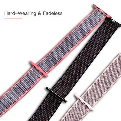 

Sports Nylon Hook And Loop Strap Watchband For Apple Watch 432