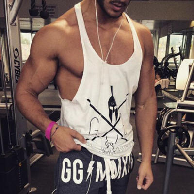 

Gym Men Muscle Sleeveless Tank Top Tee Shirt Bodybuilding Sport Fitness Vest FL