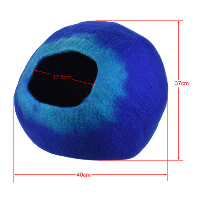 

Handcrafted Felted Wool Pet Cat Cave Bed Nest Soft Comfortable for Large Cats&Kittens