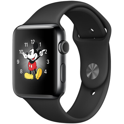 

Apple Watch Series 2 smart watch (42 mm deep black stainless steel case black sports strap GPS 50 meters waterproof Bluetooth MP4A2CH / A