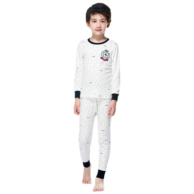 

Red beans Hodo children&39s underwear suit cotton men&women in the big children autumn&winter low round neck 100 cotton Qiu Qiu Qiu HD8091 possession of green 110
