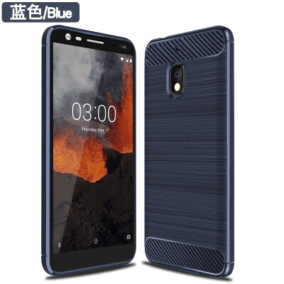 

Fivice Nokia 2 2018 case Brushed carbon fiber silicone anti-fall soft shell phone case