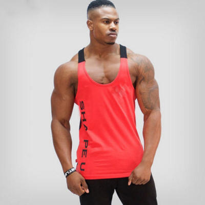 

Men Workout Vest Tank Top Bodybuilding Gym Muscle Fitness Shirt Singlet US STOCK