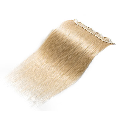 

100 Remy Human 34 Full Head 1 Piece 5 Clips Clip in Remy Human Hair Extensions Silky Straight