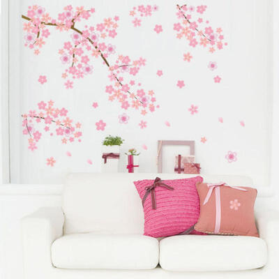 

AU STOCK Pink Flowers Wall Decals DIY Stickers Mural Art Home Vinyl Room Decor