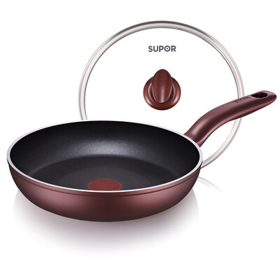 

【Jingdong Supermarket】 Supor 26cm series glass cover fire red dot frying pan non-stick pan no oil smoke pot fire fire induction cooker general PJ26K4
