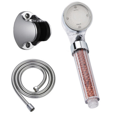 

(DZ) 6290 Colorful light hand shower shower set LED negative ion purification pressurized rain shower nozzle hose base