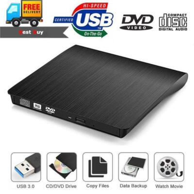 

USB 30 DVD CD RW Drive External Burner Writer Rewriter for Apple Mac Macbook