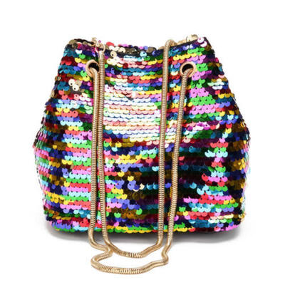 

Womens Mermaid Sequin Glitter Bag Leather Purse Shoulder Crossbody Handbag