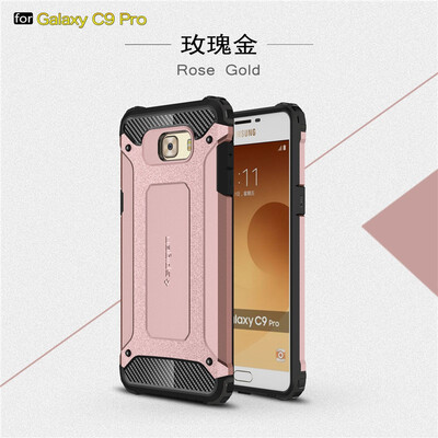 

Fivice Samsung Galaxy C9 pro case Luxury Silicone Diamond Armor PC Hard Shell Phone Case