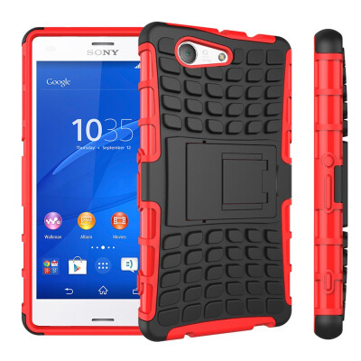 

Fivice Sony Z3 MiniCompact Case TPU anti-fall tire pattern back clip bracket phone case