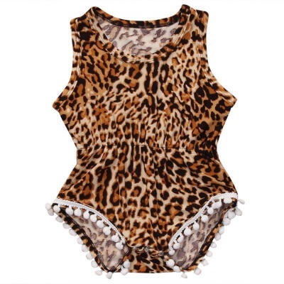 

Leopard Print Newborn Baby Girl Bodysuit Romper Jumpsuit Outfit Clothes US Stock