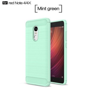

Fivice Xiaomi Redmi note 4X case Luxury brushed carbon fiber TPU soft shell
