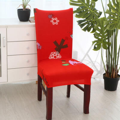 

Christmas Elastic Stretch Slipcovers Dining Room Chair Seat Cover Xmas Décor UK