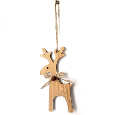 

UpperX Wooden Christmas Elk Decoration Pendant Wooden Decorations Pendant -12Pcs