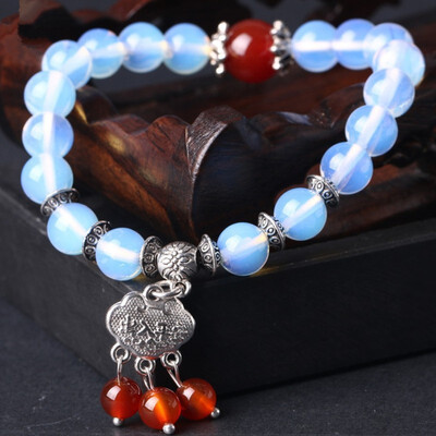 

Natural jewelry five lines transfer pearl sands blue sand stone womens bracelet red agate bracelet