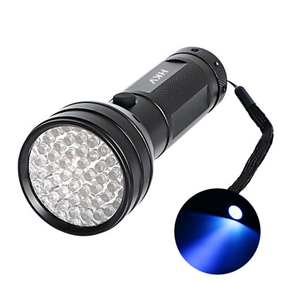 

HKV Portable 51 LED UV Flashlight Bulbs 395-410nm Ultra Violet Brightness Outdoor Black Flashlight Torch Lamp