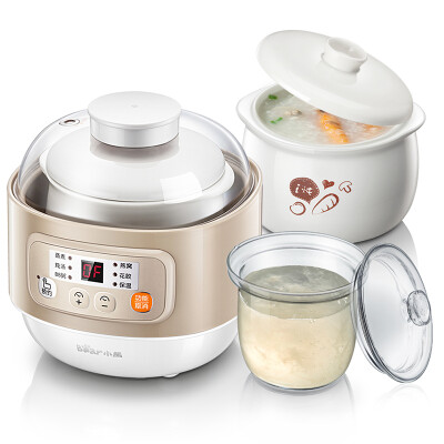 

Bear (Bear) electric stew pot white porcelain microcomputer booking waterproof bird's nest electric stew pot BB mini porridge soup pot DDZ-A08G2 0.8L