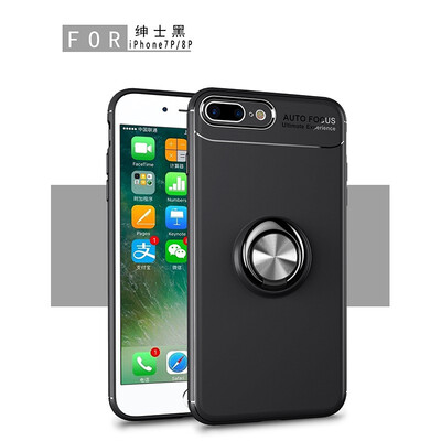 

Fivice iphone 8 plus case TPU metal ring shell magnetic bracket soft shell