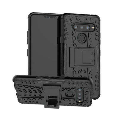 

Goowiiz Phone Case For LG V40X Power 3X Power 2Stylo 4Q StylusQ7 Armor Tire Texture Rugged Protection PCTPU Full Protection