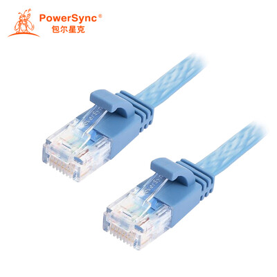

Baoer Xingke six types of flat wire twisted pair Gigabit network cable computer broadband network cable finished cable water blue 10 meters L6GB6100