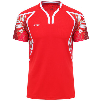 

Li Ning LI-NING AAYL121-1 Badminton Men's Competition Tops Flame Red